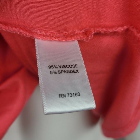 Cable & Gauge Top Womens Size L Large Solid All Pink Cold Shouder V Neck - Picture 6 of 7